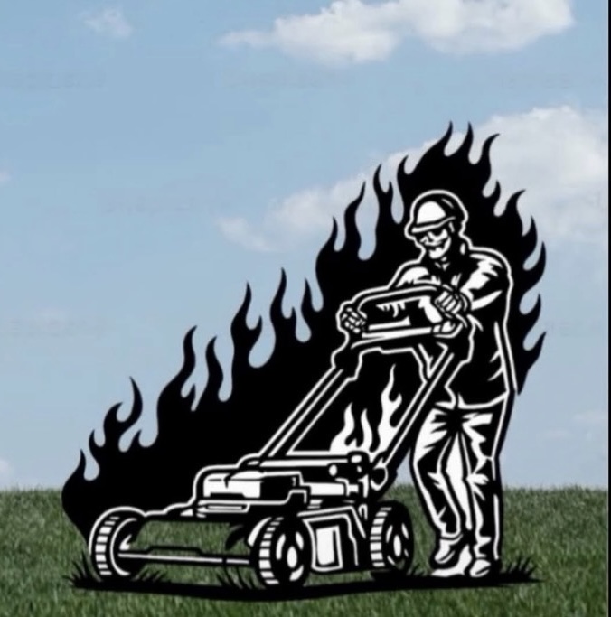 Mario's Lawn Care Services mower logo